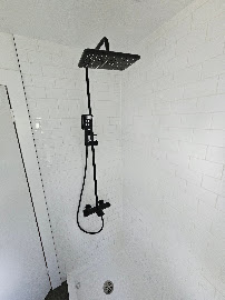 Rainfall shower fixture installation